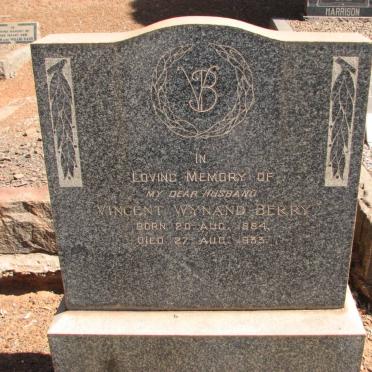 BERRY Vincent Wynand 1884-1933