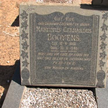 BOOYENS Martinus Gerhardus 1886-1948