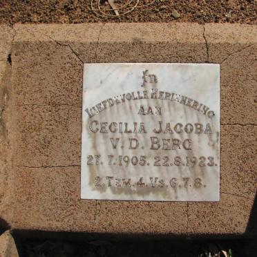 BERG Cecilia, v.d. 1905-1923