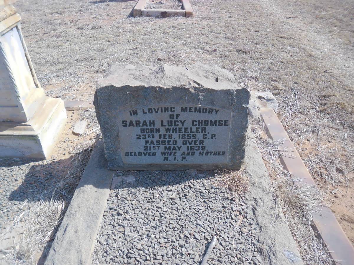 CHOMSE Alfred 1855-1949 & Sarah Lucy nee WHEELER 1859-1939 :: CHOMSE Lilian Valerian 1894-1896 #2