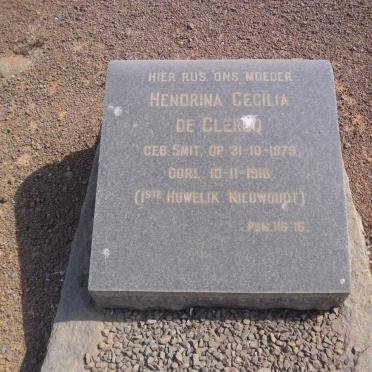CLERCQ Hendrina Cecilia, de formerly NIEUWOUDT 1879-1916