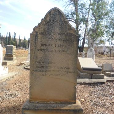 COETZEE Maria J.E. nee WINTERBACH 1877-1901 #1