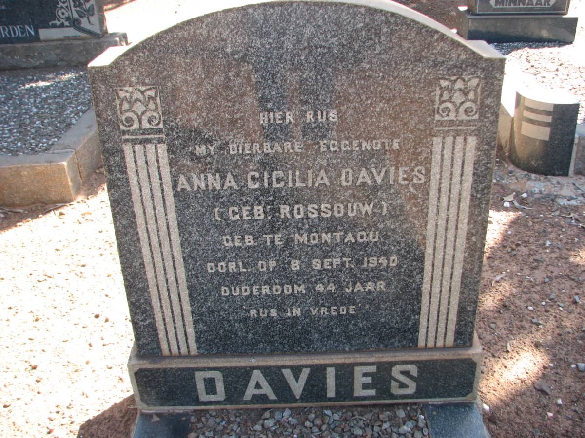 DAVIES Anna Cicilia nee ROSSOUW -1940