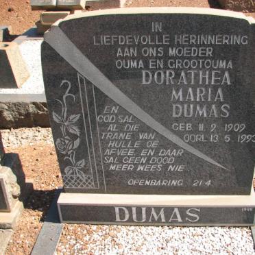 DUMAS Dorathea Maria 1909-1993