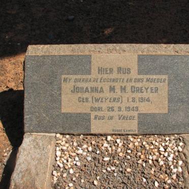 DREYER Johanna M.M. nee WEYERS 1914-1949