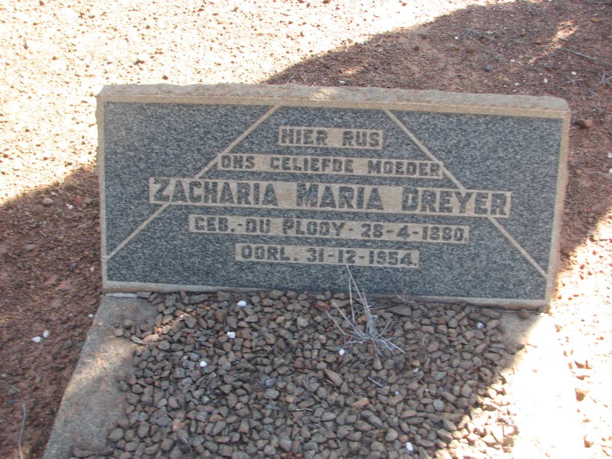 DREYER Zacharia Maria nee DU PLOOY 1880-1954