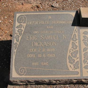 DICKASON Eric Samuel N. 1899-1969 & Johanna Lodewika nee LANDSBERG 1904-1966 #1