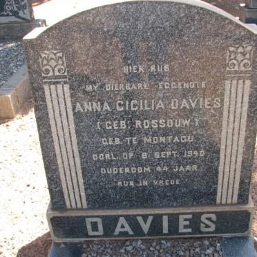 DAVIES Anna Cicilia nee ROSSOUW -1940