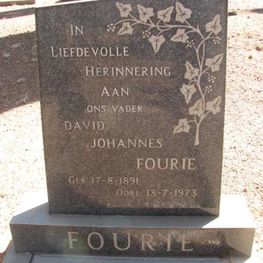 FOURIE David Johannes 1891-1973