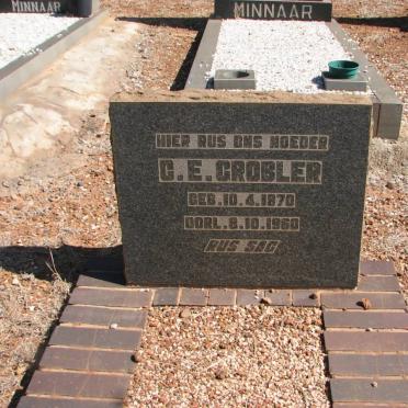 GROBLER C.E. 1870-1960