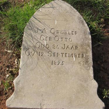 GROBLER J.A. nee OTTO -1895