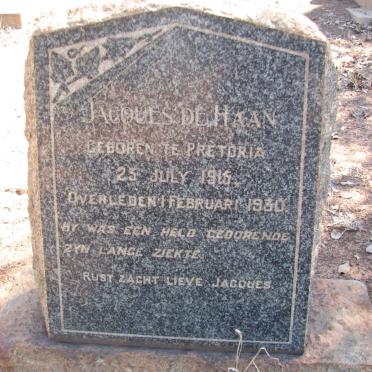 HAAN Jacques, de 1915-1930