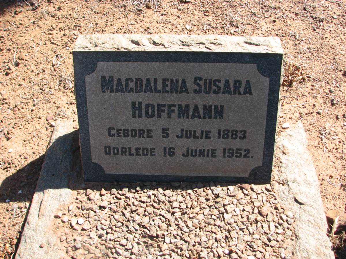HOFFMANN Magdalena Susara 1883-1952