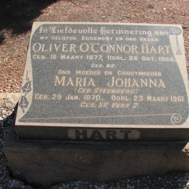 HART Oliver O'Connor 1877-1955 &amp; Maria Johanna STEENBERG 1870-1961