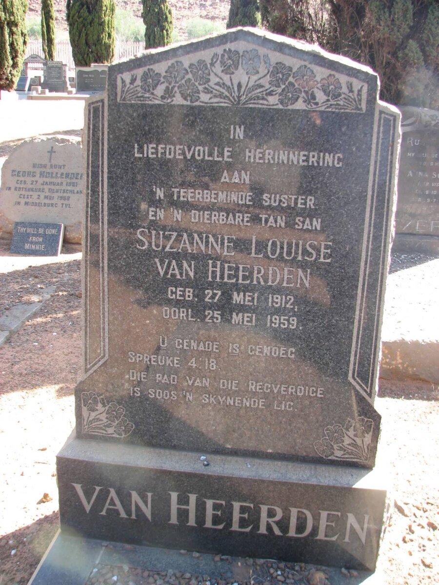 HEERDEN Suzanne Louise, van 1912-1959