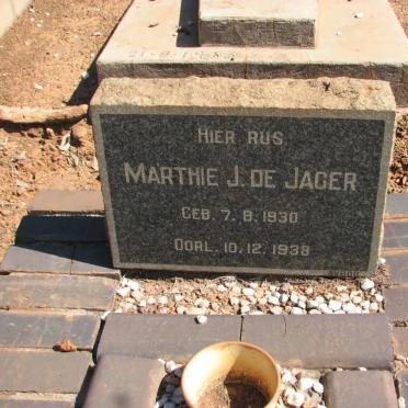 JAGER Marthie J., de 1930-1938