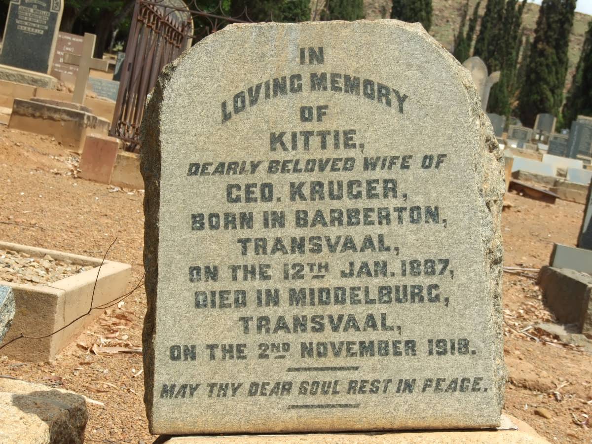 KRUGER Kittie 1887-1918