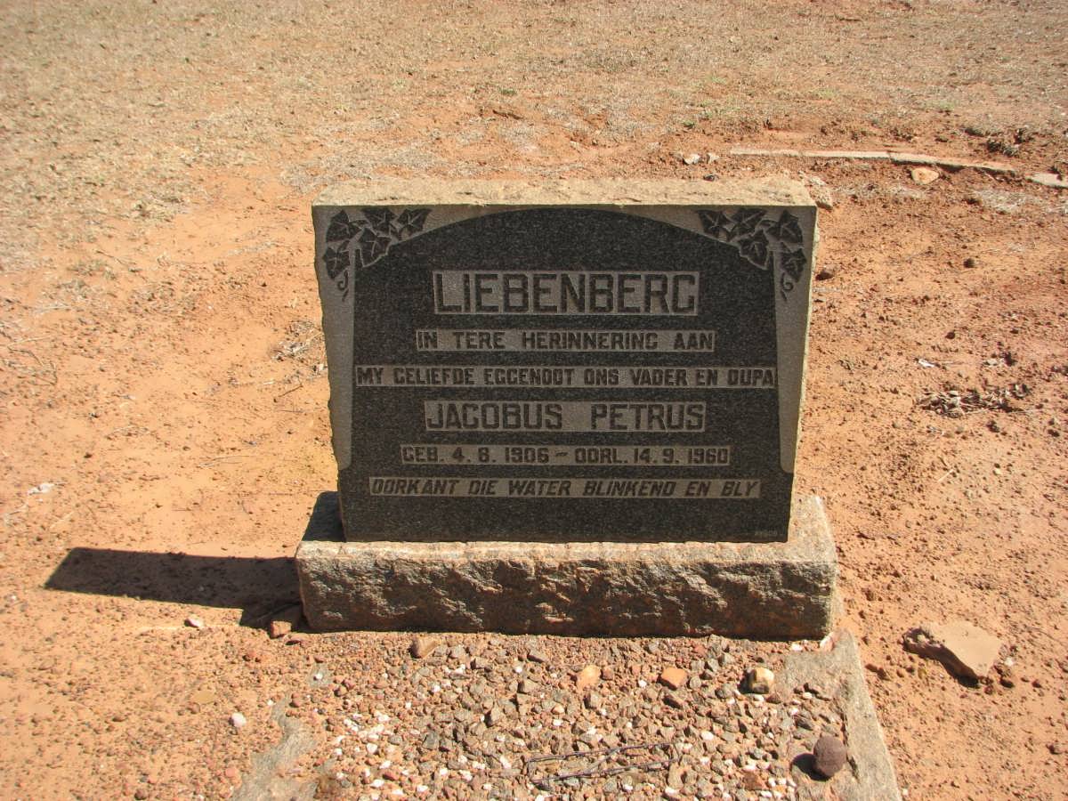 LIEBENBERG Jacobus Petrus 1906-1960