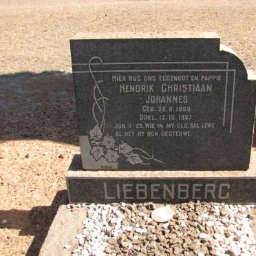 LIEBENBERG Hendrik Christiaan Johannes 1909-1957