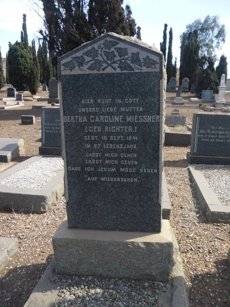 MIESSNER Bertha Caroline nee RICHTER -1941