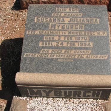 MYBURGH Susanna Julianna nee ERASMUS 1870-1954