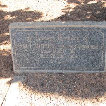 MITCHELL Janet nee CARMICHAE 1885-1964