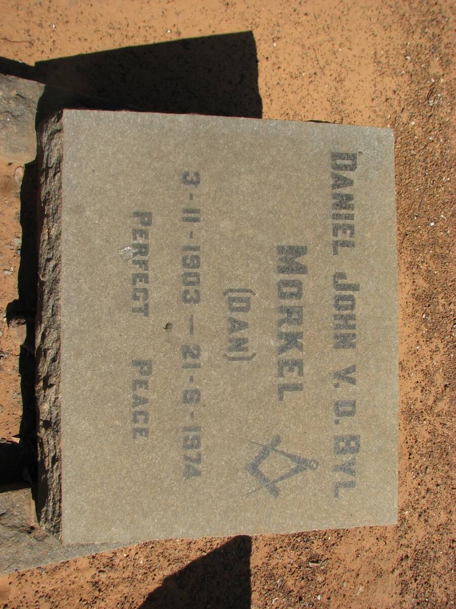 MORKEL Daniel John v.d. Byl 1903-1974