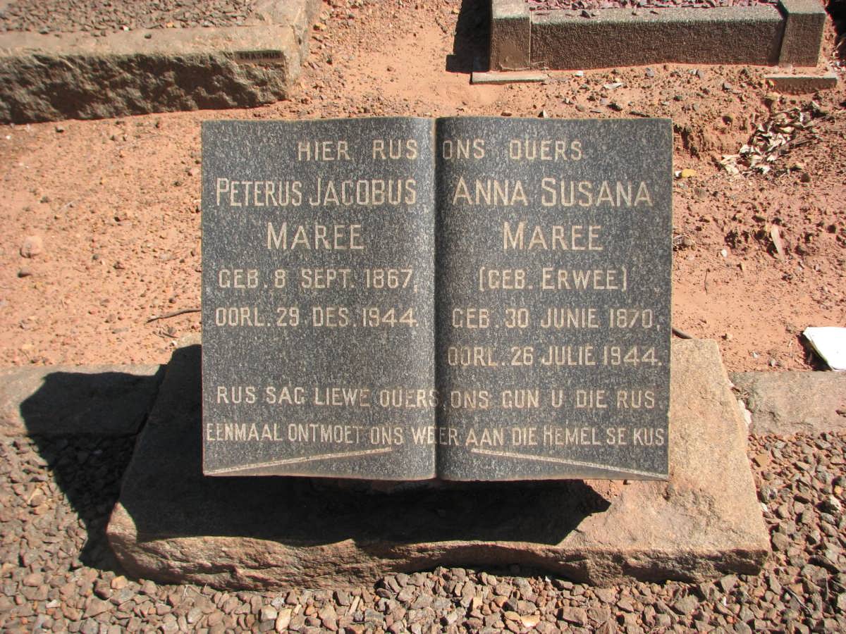 MAREE Petrus Jacobus 1867-1944 &amp; Anna Susanna ERWEE 1870-1944