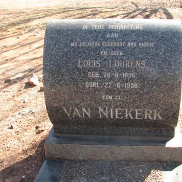 NIEKERK Louis Lourens, van 1896-1956