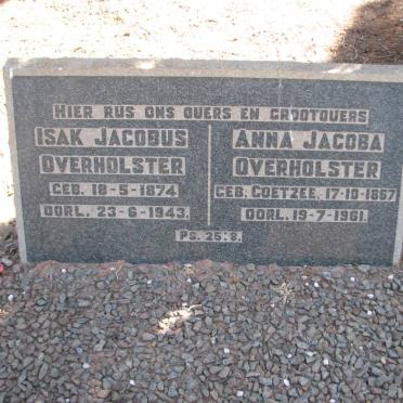 OVERHOLSTER Isak Jacobus 1874-1943 &amp; Anna Jacoba COETZEE 1867-1961