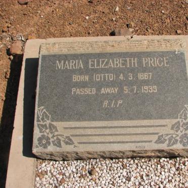 PRICE Maria Elizabeth nee OTTO 1867-1939