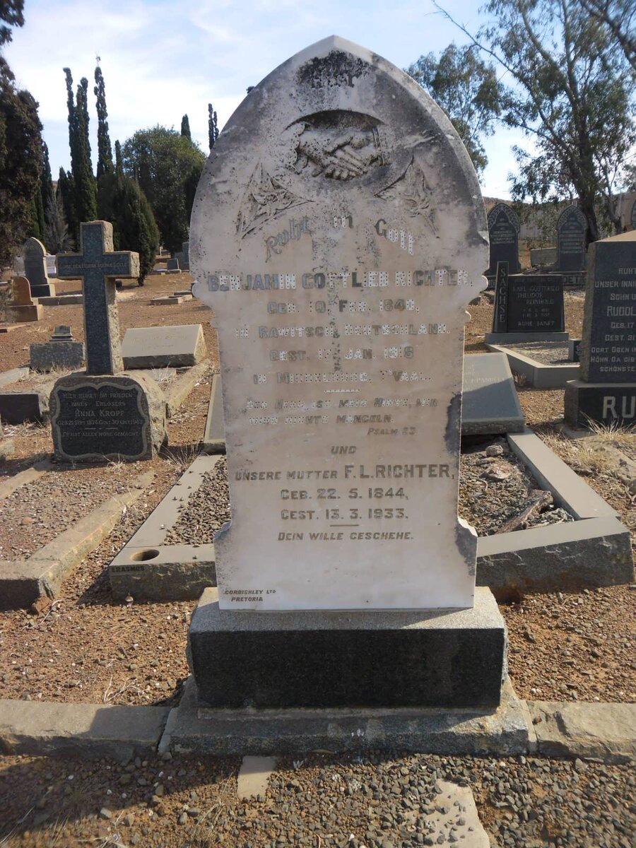 RICHTER Benjamin Gottlieb 1840-1918 &amp; F.L. 1844-1933