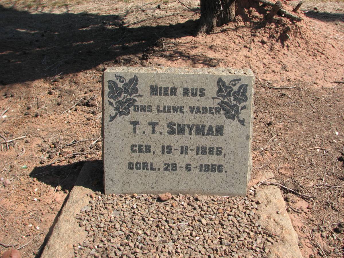 SNYMAN T.T. 1885-1956