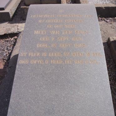 SPUY Melt, van der 1867-1948