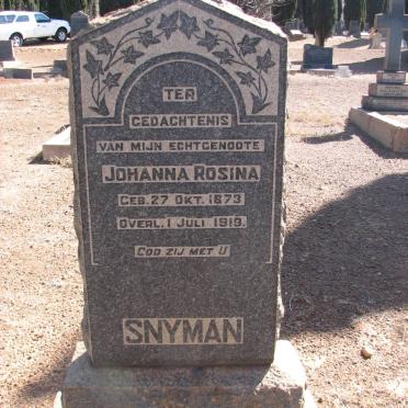 SNYMAN Johanna Rosina 1873-1919