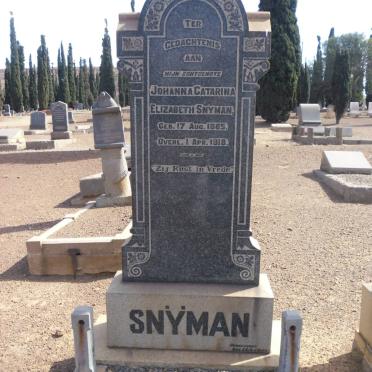 SNŸMAN Johanna Catarina Elizabeth 1865-1918