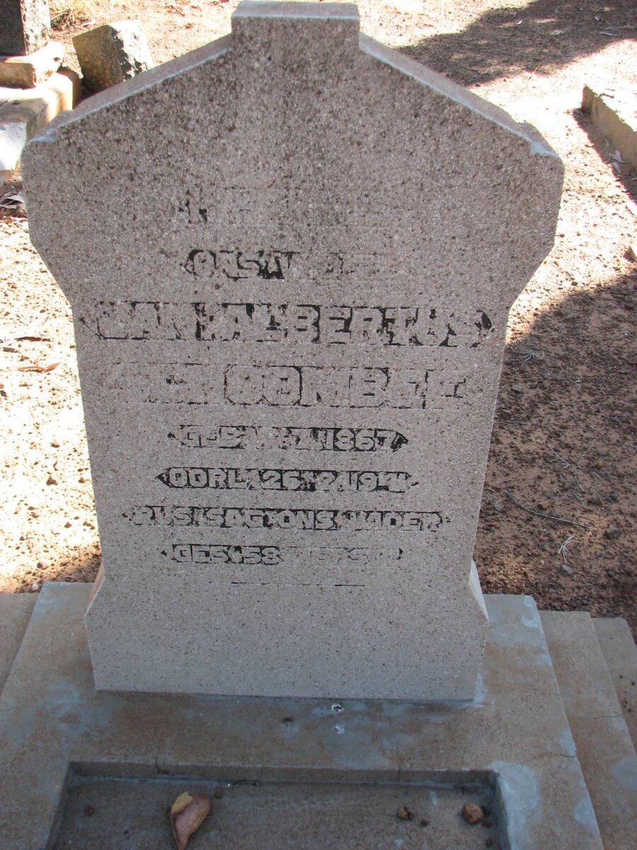 SCHOOMBEE Jan Albertus 1867-1941