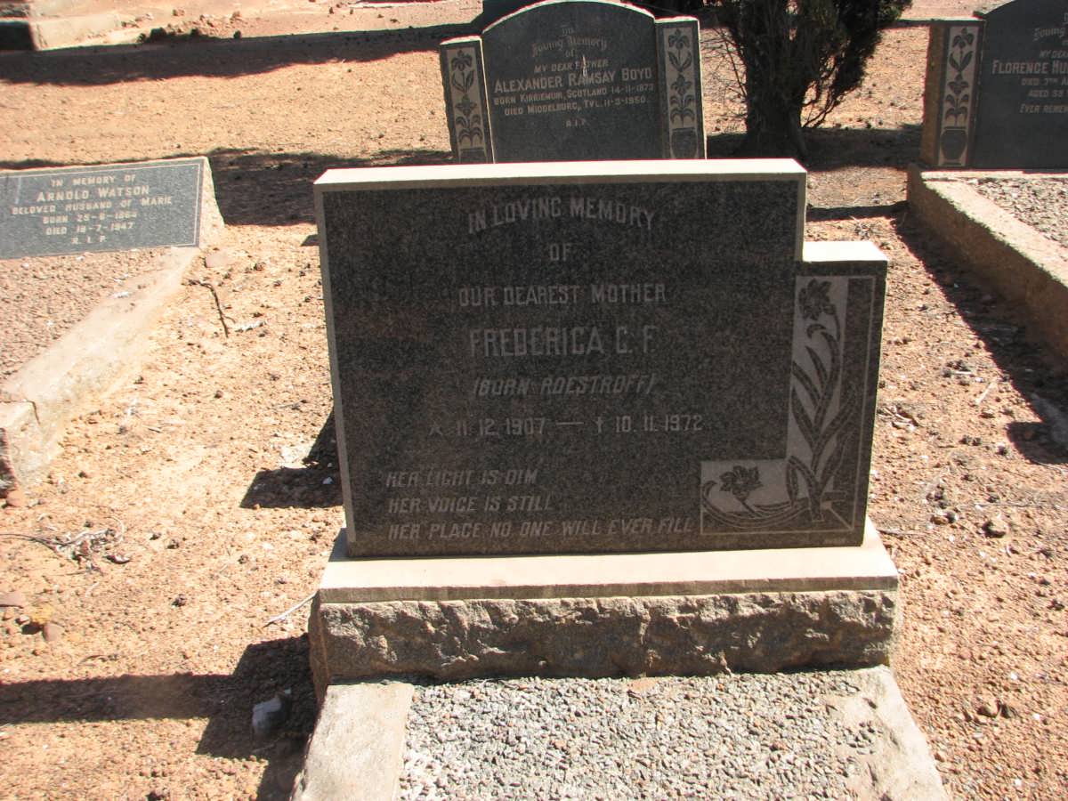 SIMPSON Frederica C.F. nee ROESTROFF 1907-1972