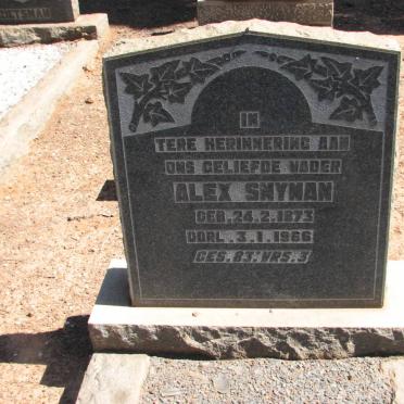 SNYMAN Alex 1873-1966