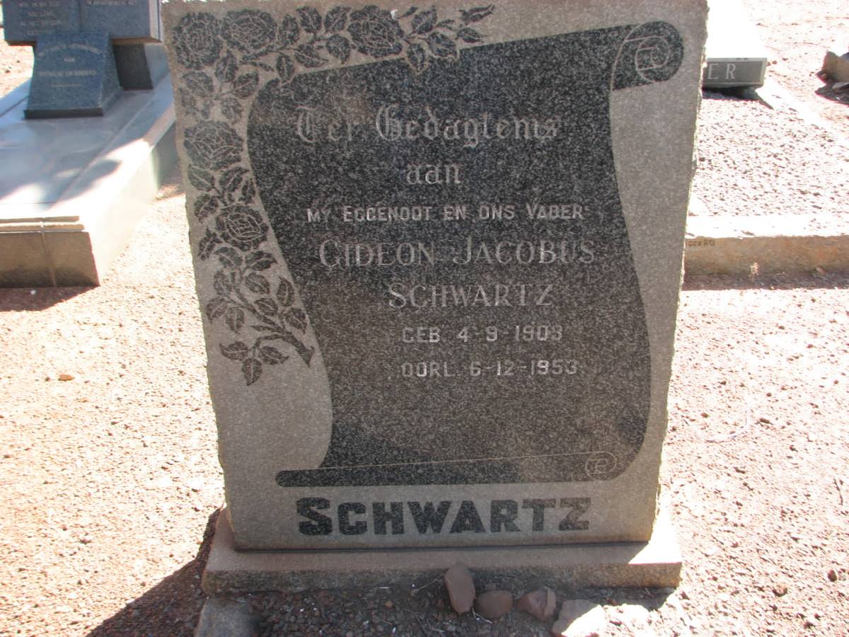 SCHWARTZ Gideon Jacobus 1903-1953
