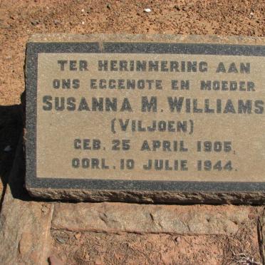 WILLIAMS Susanna M. nee VILJOEN 1905-1944