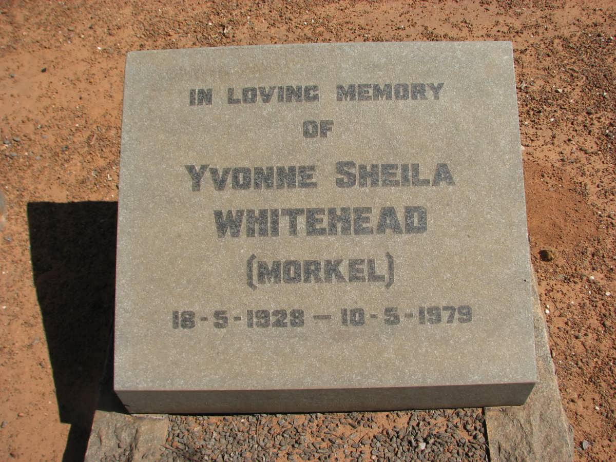 WHITEHEAD Yvonne Sheila nee MORKEL 1928-1979