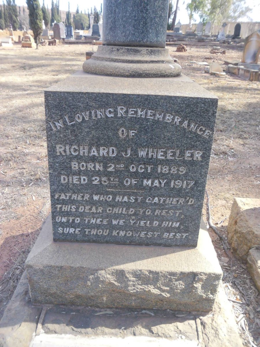 WHEELER Richard J. 1889-1917