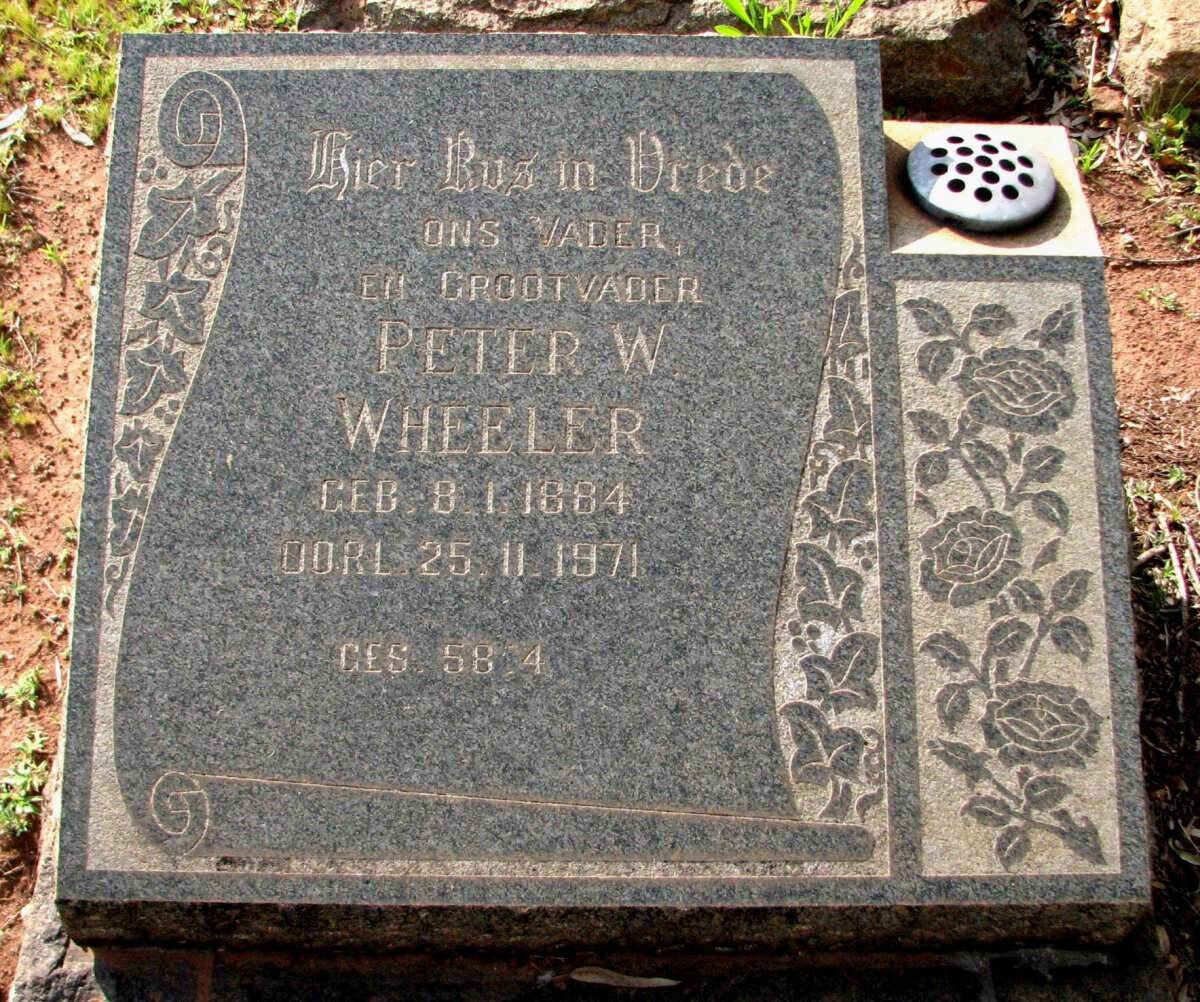 WHEELER Peter W. 1884-1971