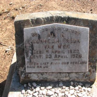 WYK Alida Cornelia Frieda, van 1922-1926