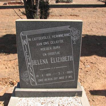 WIEHMANN Helena Elizabeth 1891-1985