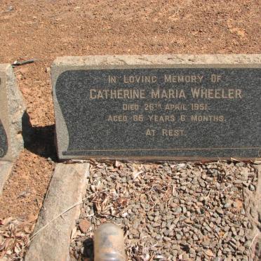 WHEELER Catherine Maria -1951