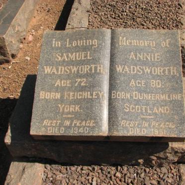 WADSWORTH Samuel -1940 &amp; Annie -1951