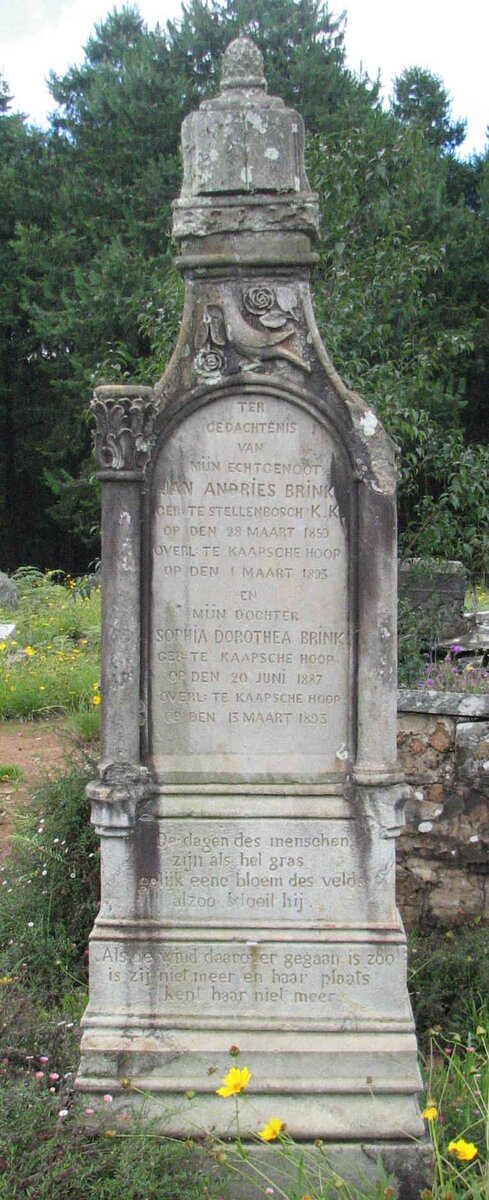 BRINK Jan Andries 1859-1893 :: BRINK Sophia Dorothea 1887-1893