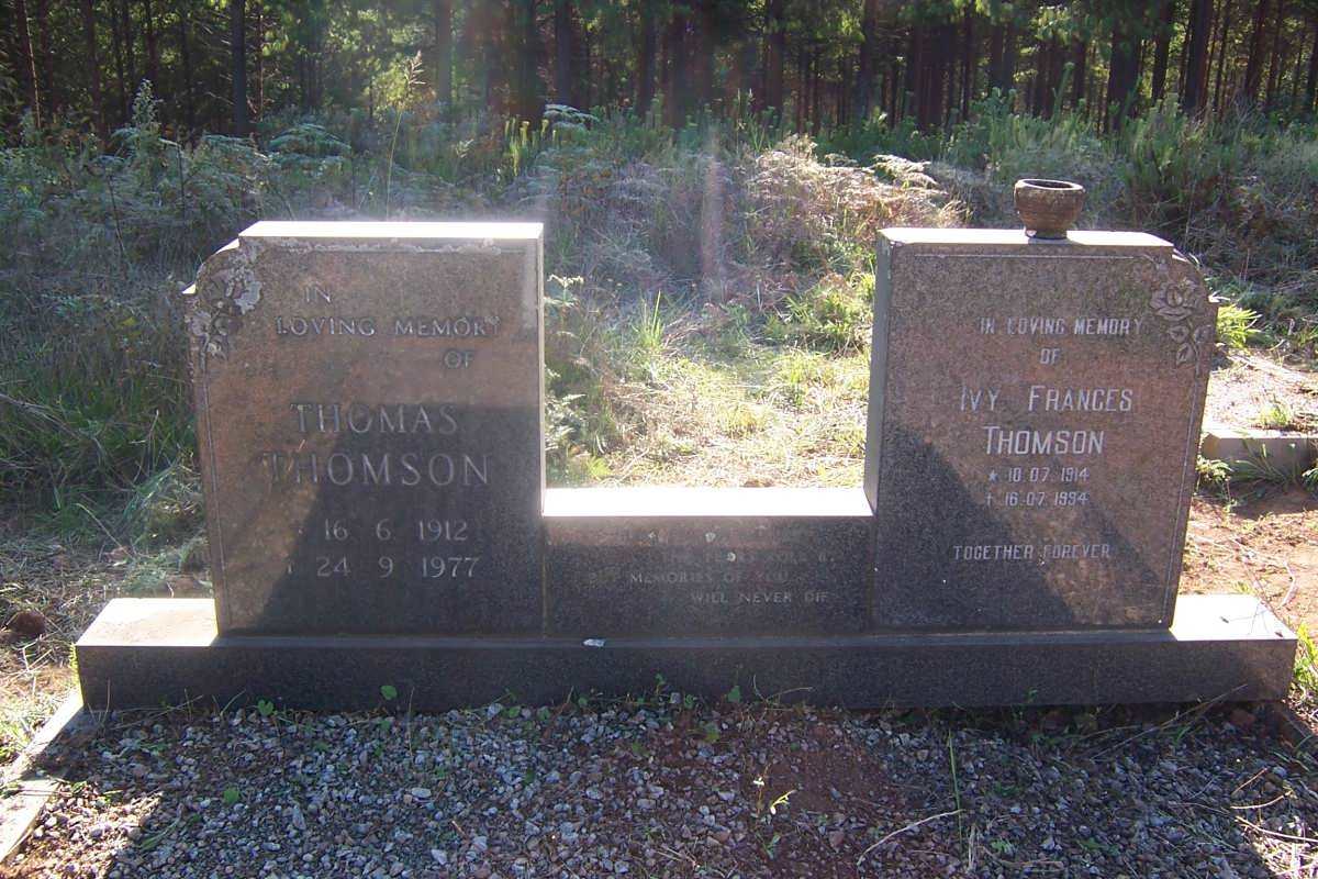 THOMSON Thomas 1912-1977 &amp; Ivy Frances 1914-1994